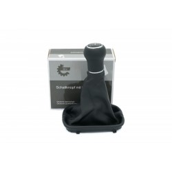 AUDI A4 B5 A6 C5 A8 4B0863279A 5B mâner schimbător de viteze negru/piele cromată 4B0863279A