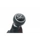 VW Caddy III EOS Golf V VI Jetta III Touran 1K0711113CF 5B negru / crom cadru din piele crom burduf roșu fir 1K0711113CF