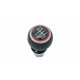 AUDI A3 (8P1) mâner schimbător de viteze 8L0863278BN 5B negru/cromo/roșu inel piele perforată 8L0863278BN