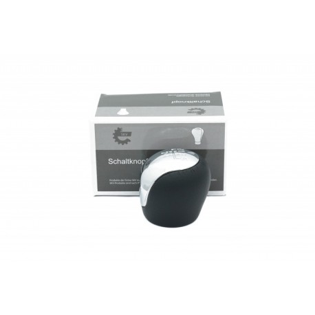 Buton schimbător de viteze HYUNDAI Elantra i30 ix35 KIA Cerato Optima Soul 437112H100XP 5B piele cromată 437112H100XP