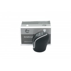 buton schimbător de viteze HYUNDAI Elantra i30 ix35 KIA Cerato Optima Soul 6B piele neagră/cromo