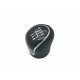 buton schimbător de viteze HYUNDAI Elantra i30 ix35 KIA Cerato Optima Soul 6B piele neagră/cromo