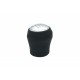Maneta schimbătorului de viteze NISSAN Juke Qashqai X-Trail 32865JD55A 6B argint mat piele perforată 32865JD55A