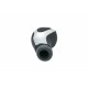Buton schimbător de viteze PEUGEOT 207 307 406 407 408 5B crom negru cifre piele