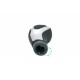 Buton schimbător de viteze PEUGEOT 207 307 406 407 408 5B crom negru cifre piele