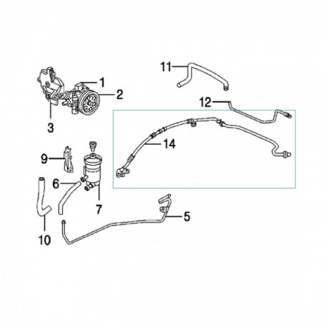 Furtun hidraulic, sistem de directie HONDA Accord VII 53713-SDC-A02