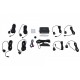 SET SENZORI DE PARCARE UNIVERSAL:/8 SENZORI DE CULOARE NEAGRĂ, AFIȘAJ DIGITAL LCD CU BUZZER INCORPORAT, UNITATE DE CONTROL,