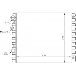 RADIATOR MOTOR VW POLO, SEAT AROSA 94 6N0121201