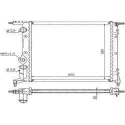 RADIATOR MOTOR FĂRĂ AC RENAULT CLIO 1.2 I 90-98 7701034768
