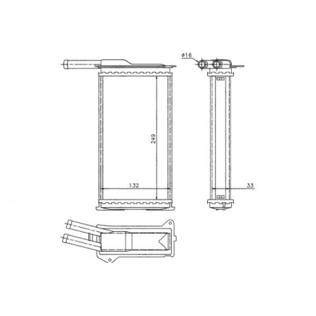 RADIATOR DE ÎNCĂLZIRE FORD ESCORT SCORPIO 82 6108006