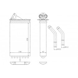 RADIATOR INCĂLZIRE OPEL OMEGA 2.0-2.5TD 94 90487635