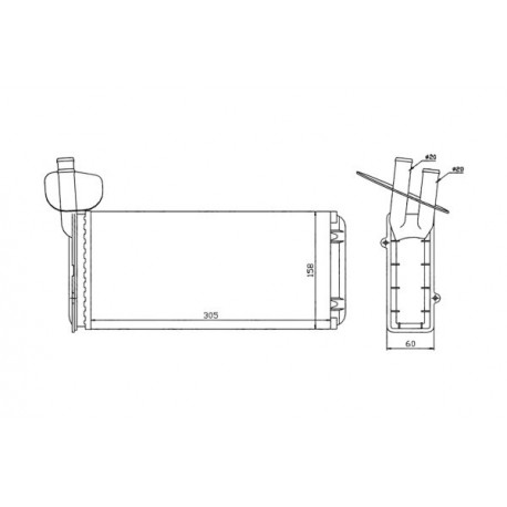 RADIATOR ÎNCĂLZIRE FĂRĂ AC VW T4 90 701819031A