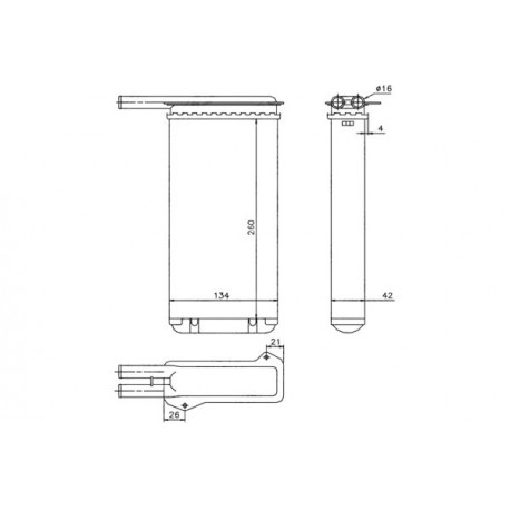 RADIATOR ÎNCĂLZIRE FORD ESCORT 1.3-1.8TD 90-01 6183117