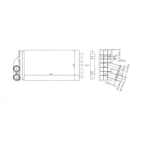 Radiator de încălzire CITROEN C4, PEUGEOT 307 1.4-2.0 02 6448N5