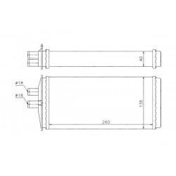 RADIATOR DE ÎNCĂLZIRE VW CADDY, SKODA FELICIA 1.3 1.6 96-01 6U0819030