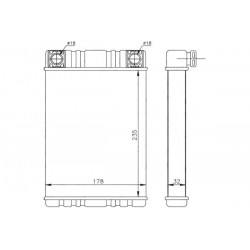 RADiATOR DE ÎNCĂLZIRE MB W203 C209 W463 R230 00 2038300161