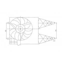 VENTILATOR RADIATOR VW POLO BORA LUPO GOLF, AUDI A3 00 1J0121207L