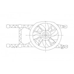 VENTILATOR RADIATOR FĂRĂ CADRU RENAULT LAGUNA MEGANE 1.4-2.0 1.9TDI 93 7701038405
