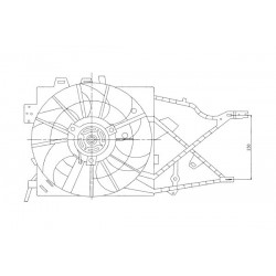 VENTILATOR RADIATOR CU SUPORT OPEL VECTRA 1.6-2.5 95-03 1341264