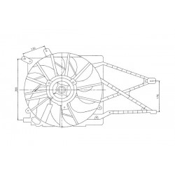 VENTILATOR RADIATOR OPEL ASTRA ZAFIRA 1.6-2.2 98-05 1314539