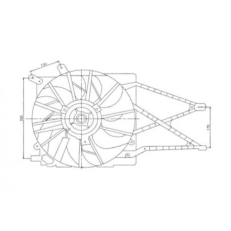 VENTILATOR RADIATOR OPEL ASTRA ZAFIRA 1.6-2.2 98-05 1314539