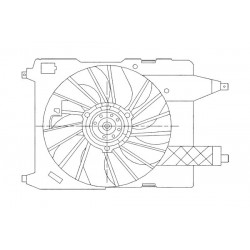 VENTILATOR RADIATOR RENAULT MEGANE 1.4-2.0 02 7701054967