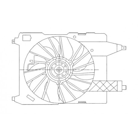 VENTILATOR RADIATOR RENAULT MEGANE 1.4-2.0 02 7701054967