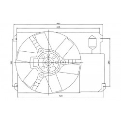 VENTILATOR RADIATOR PEUGEOT 307 1.6-2.0I 16V 01-09 1253A9