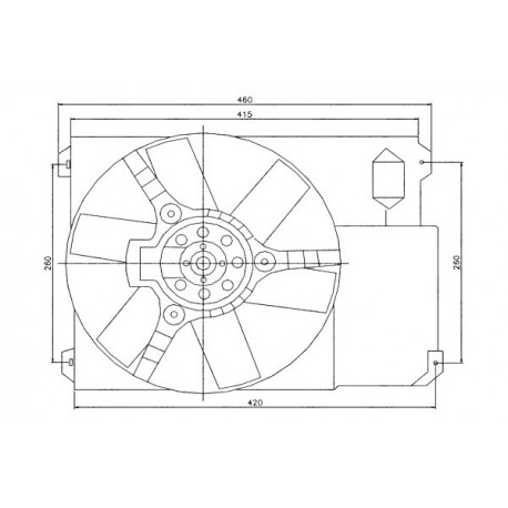 VENTILATOR RADIATOR PEUGEOT 307 1.6-2.0I 16V 01-09 1253A9
