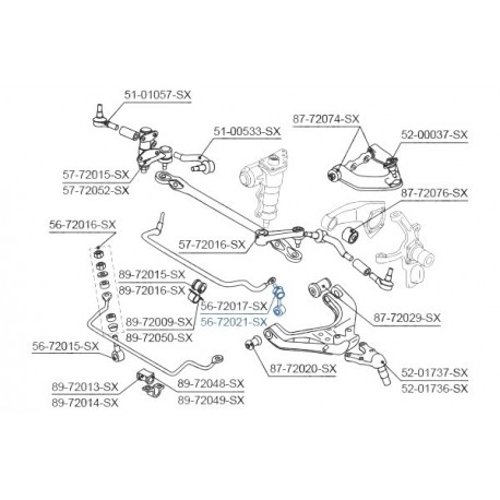 BARĂ STABILIZATOARE FAȚĂ STÂNGA MITSUBISHI PAJERO 94-01 MR267876