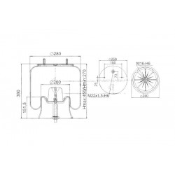 Pernă pneumatică SAF2619V 3228103300