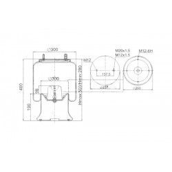 Perna pneumatică FRUEHAUF SMB 644432