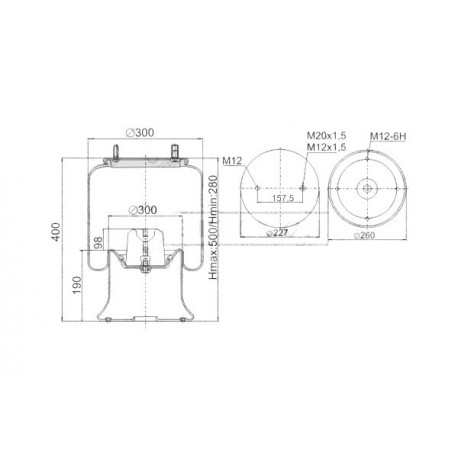 Perna pneumatică FRUEHAUF SMB 644432