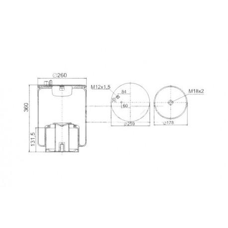 Pernă pneumatică MAN TGA 81436006035