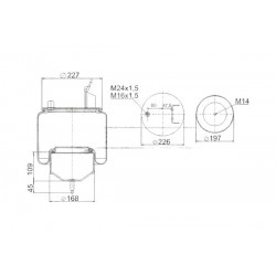 Perna pneumatică VOLVO FM FH9 12 16 20571988