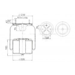 Perna pneumatică VOLVO FM9–12 FH12 FSS AIR FRONT CHH MED STD 20452136