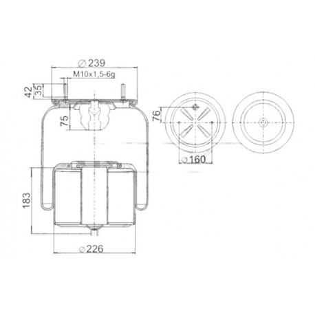 Perna pneumatică VOLVO FM9–12 FH12 FSS AIR FRONT CHH MED STD 20452136