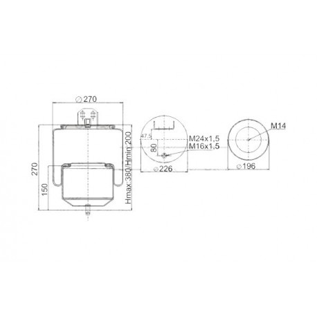 Perna pneumatică VOLVO FM FH 9 12 20375227