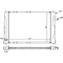 RADIATOR MOTOR FĂRĂ AC ROVER 214 216 95 PCC001180