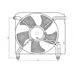 VENTILATOR RADIATOR DAEWOO LANOS 1.4 1.6 97 EU03005