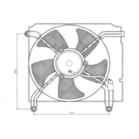 VENTILATOR RADIATOR DAEWOO LANOS 1.4 1.6 97 EU03005