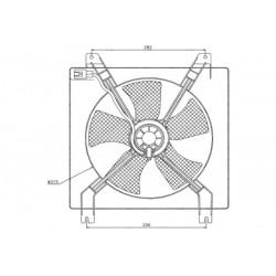 VENTILATOR RADIATOR CHEVROLET LACETTI 1.6I 05 96553364