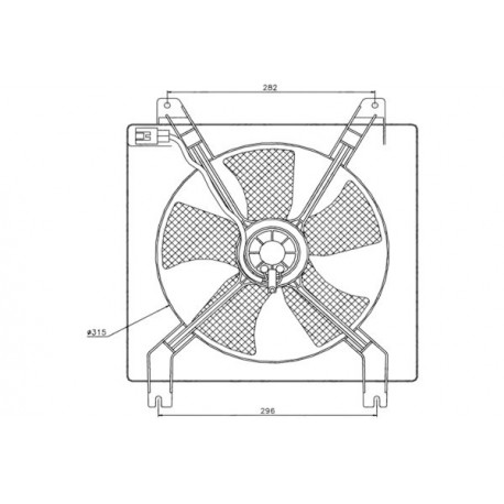 VENTILATOR RADIATOR CHEVROLET LACETTI 1.6I 05 96553364