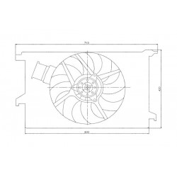 VENTILATOR RADIATOR FĂRĂ CADRU OPEL VECTRA C 1.6 1.8 2.2 02 6341153