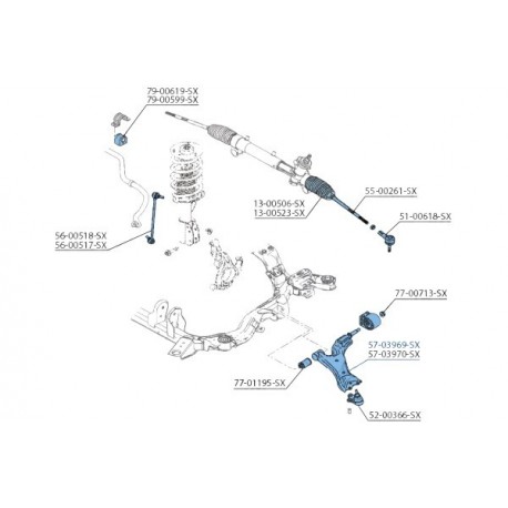 Braț suspensie față stânga CHEVROLET CAPTIVA 2.4, CAPTIVA 3.2 07 96819161