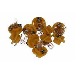 Bec BAX 12V 1.3W BX8.4D Verde Oliv (cu soclu plastic) Set 10 bucăți