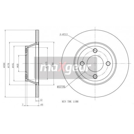 Disc de frână față VW A80 1.6- 986478131