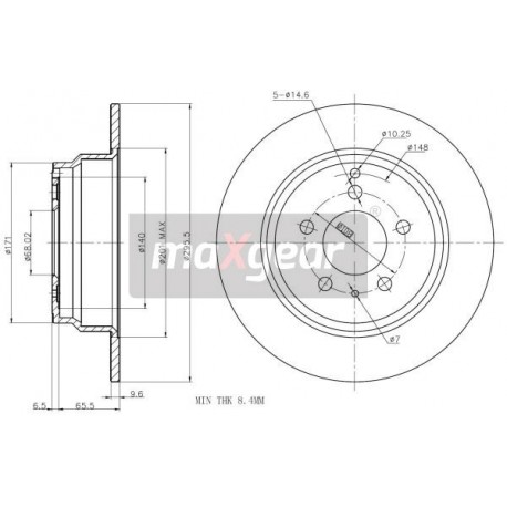 Disc de frână spate Volvo S70 V70 850 94- 986478628