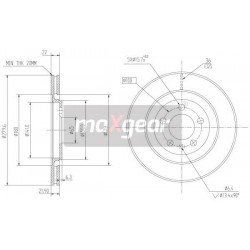 Disc frână față VW GOLF GTI 1H0615301A