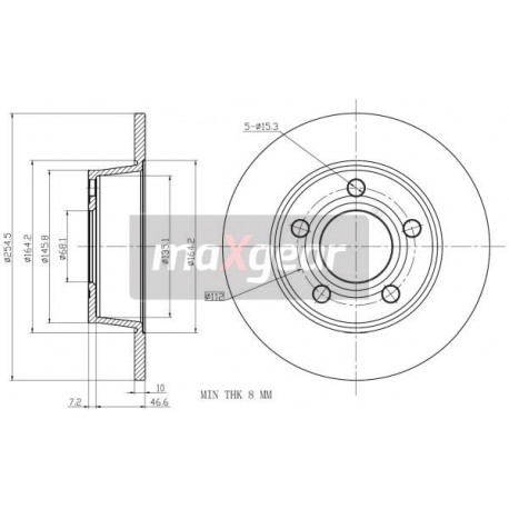 Disc de frână spate AUDI A6 1.8-3 Quattro 100.3322.00
